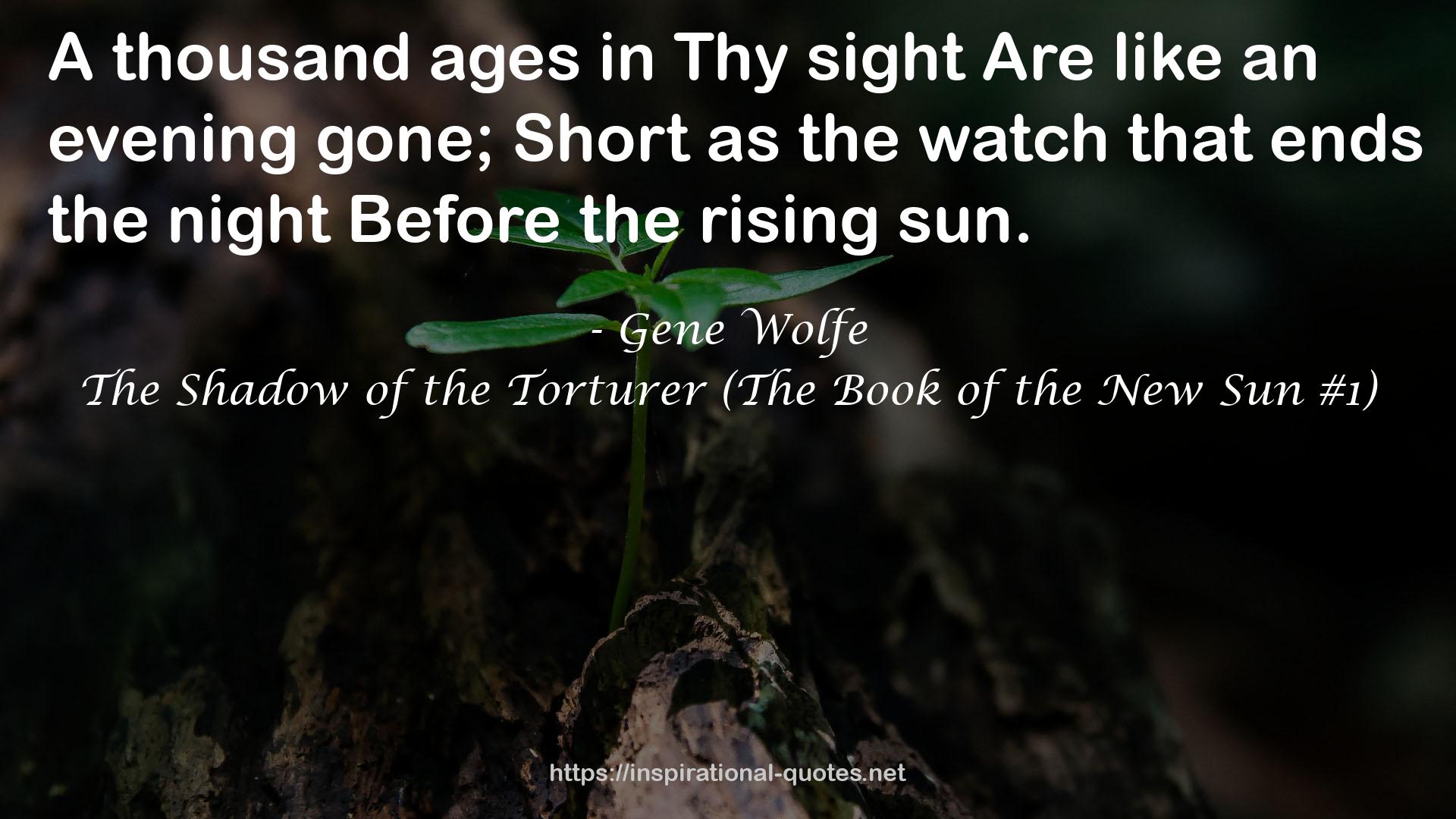 The Shadow of the Torturer (The Book of the New Sun #1) QUOTES