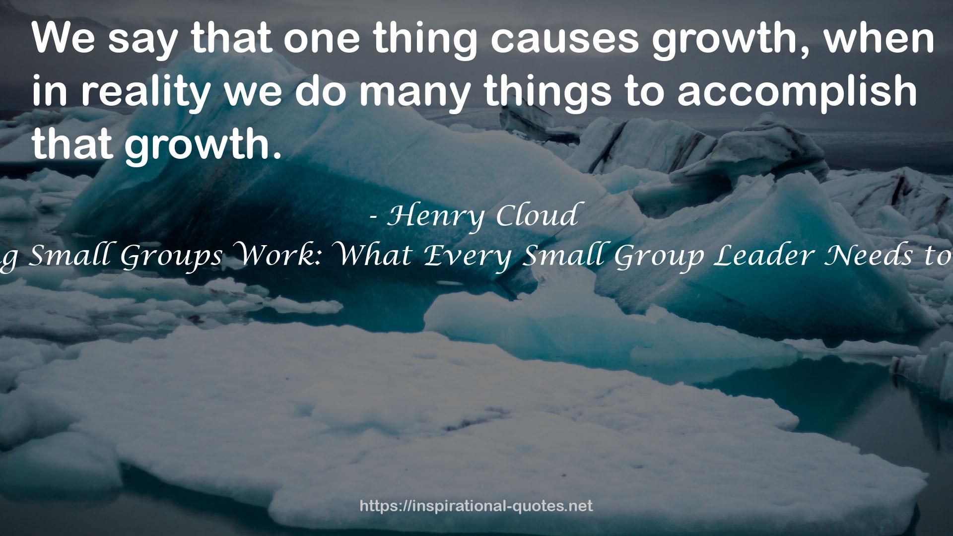 Making Small Groups Work: What Every Small Group Leader Needs to Know QUOTES