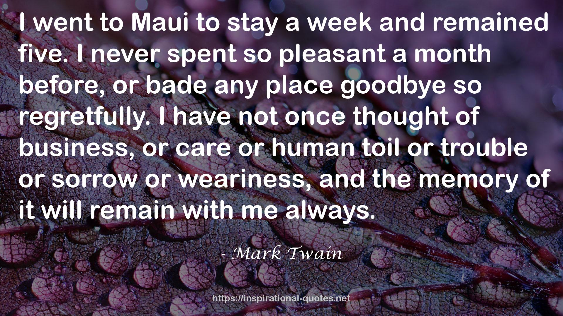 Maui  QUOTES