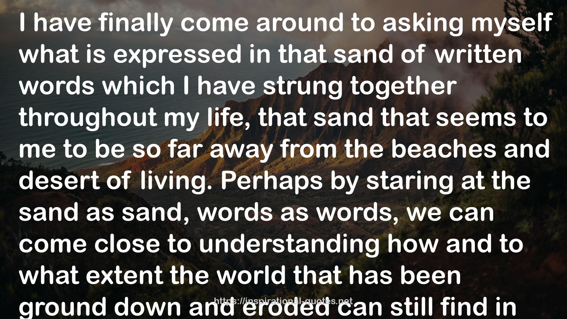 Collection of Sand QUOTES