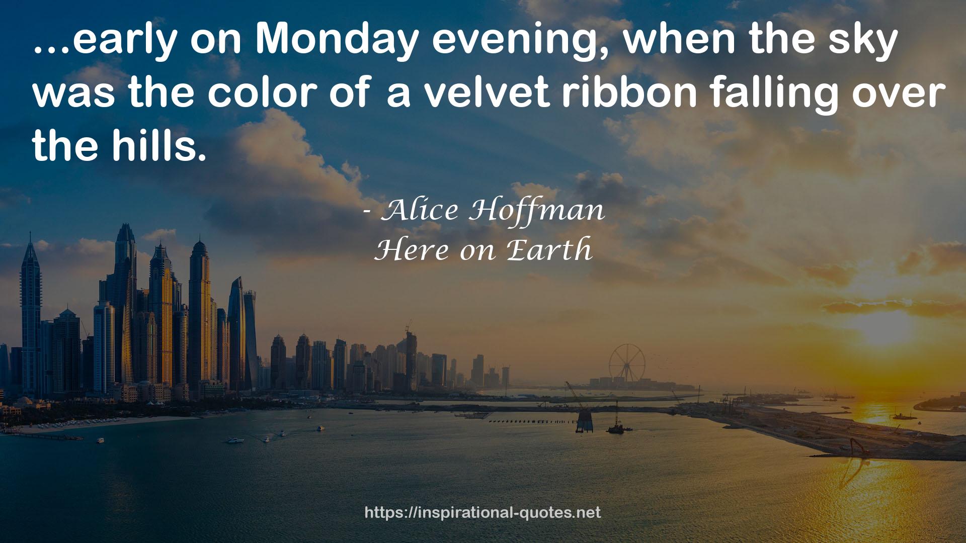 a velvet ribbon  QUOTES