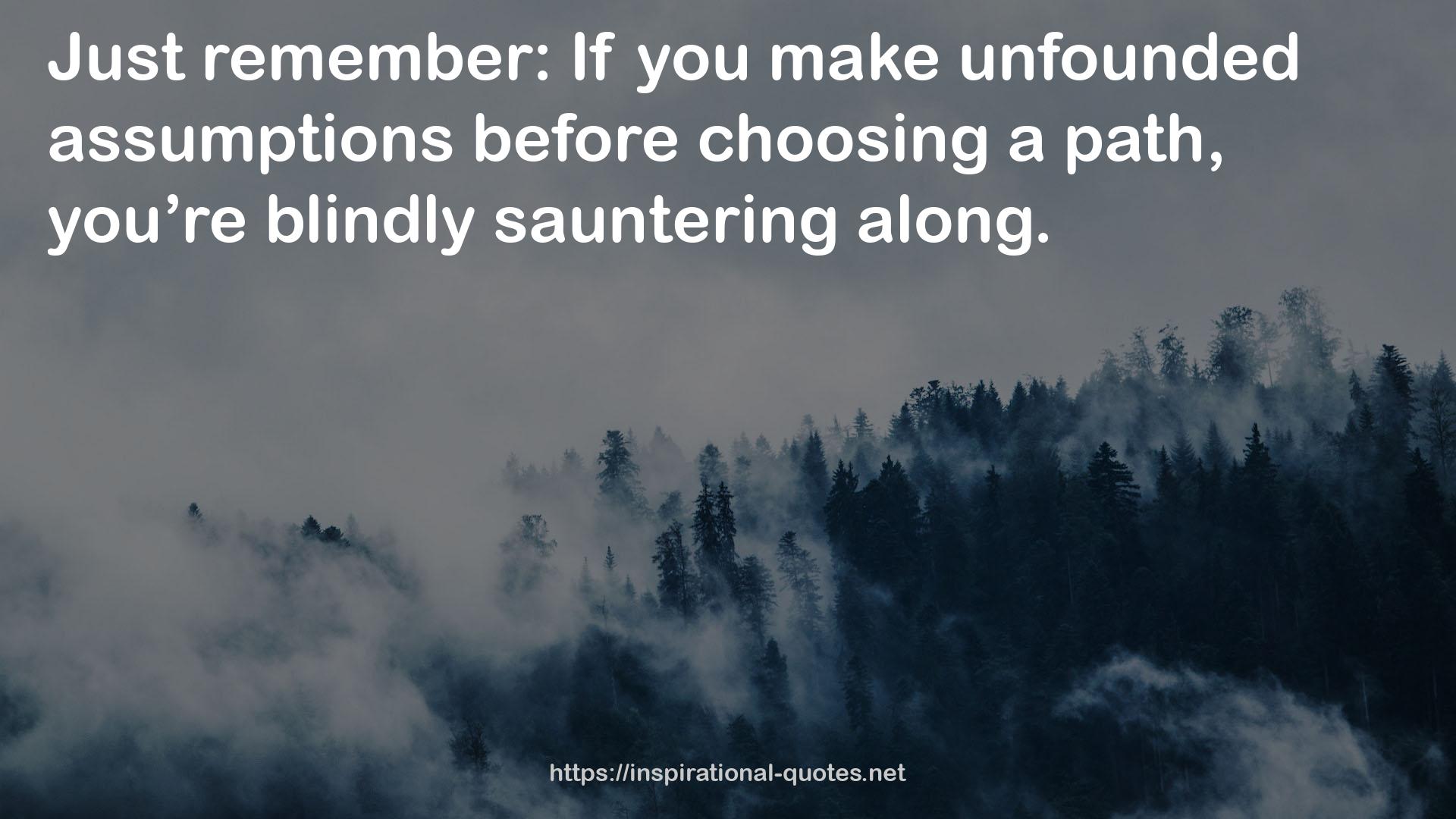 unfounded assumptions  QUOTES