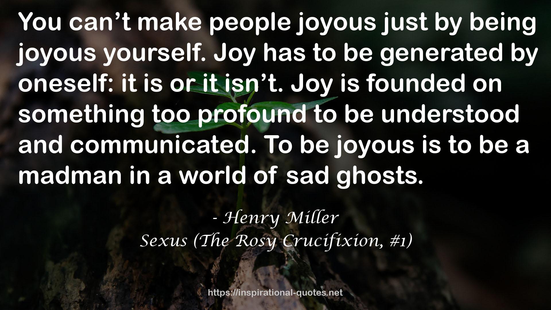 Sexus (The Rosy Crucifixion, #1) QUOTES