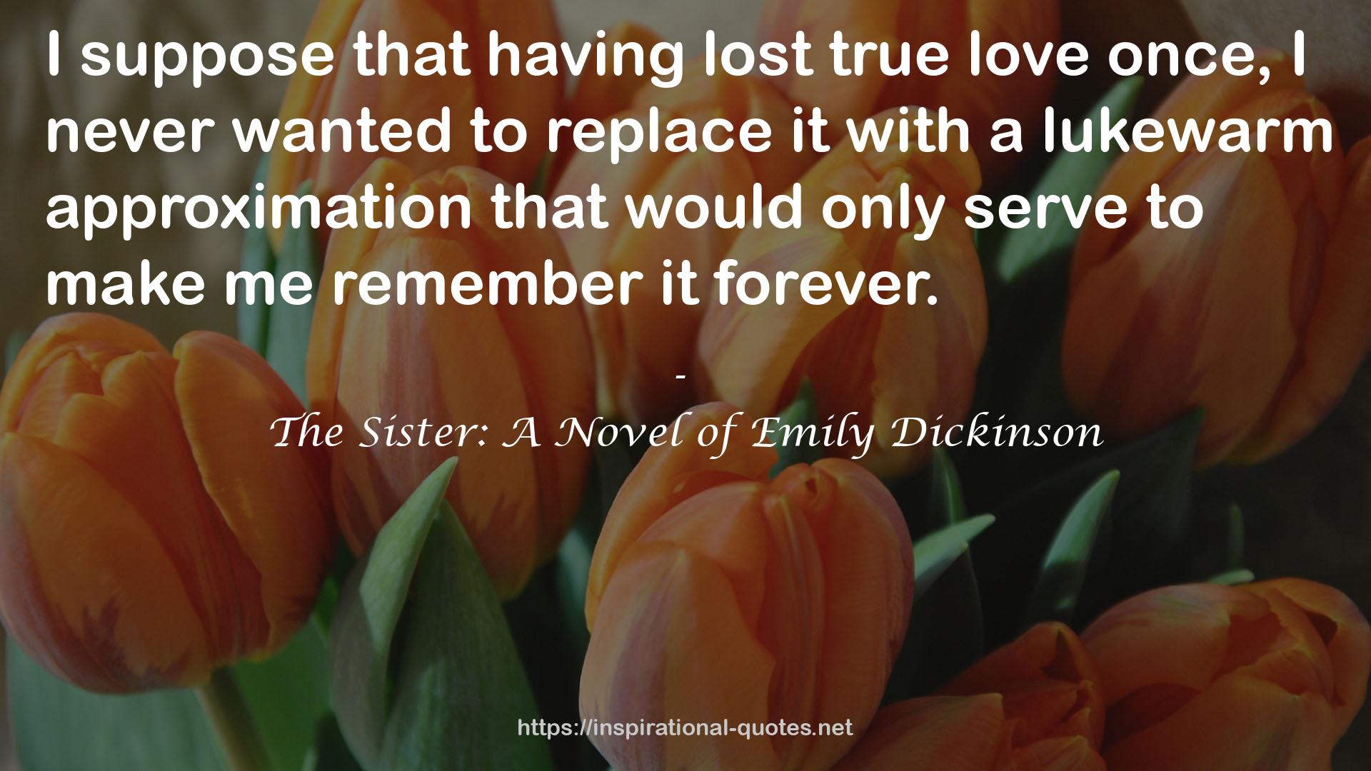 The Sister: A Novel of Emily Dickinson QUOTES