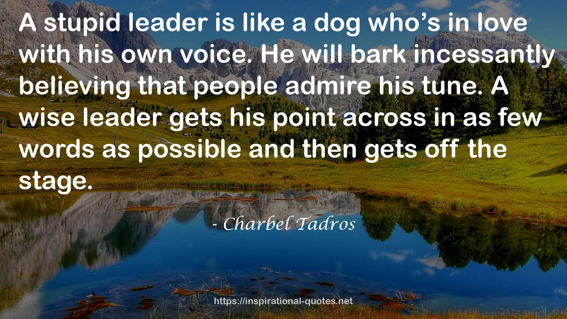 A wise leader  QUOTES