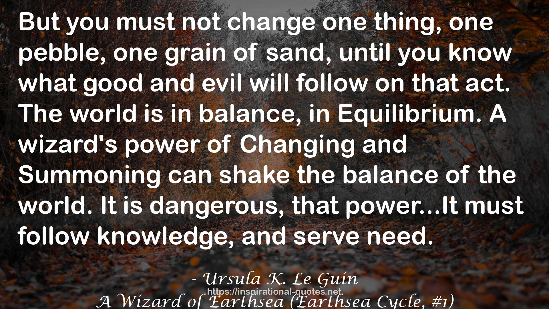 A wizard's power  QUOTES