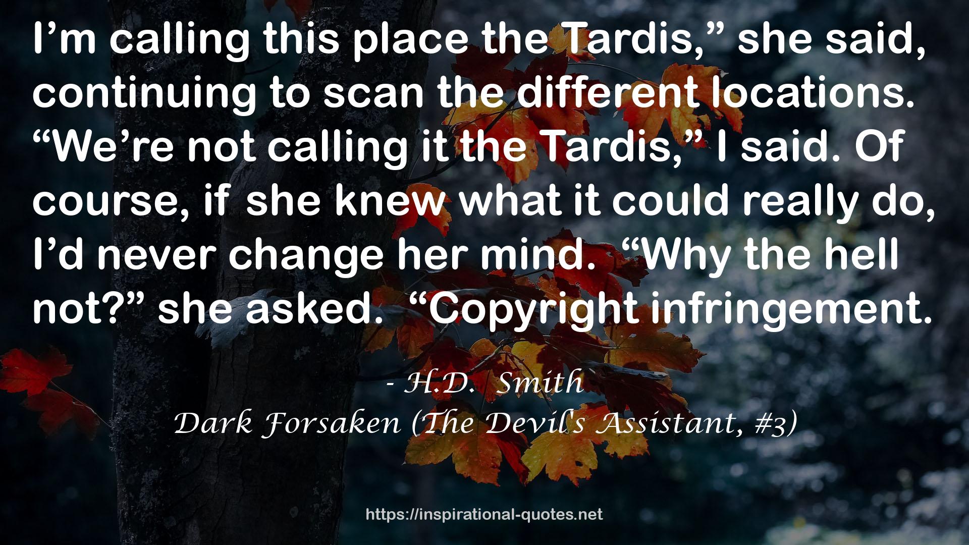 Dark Forsaken (The Devil's Assistant, #3) QUOTES