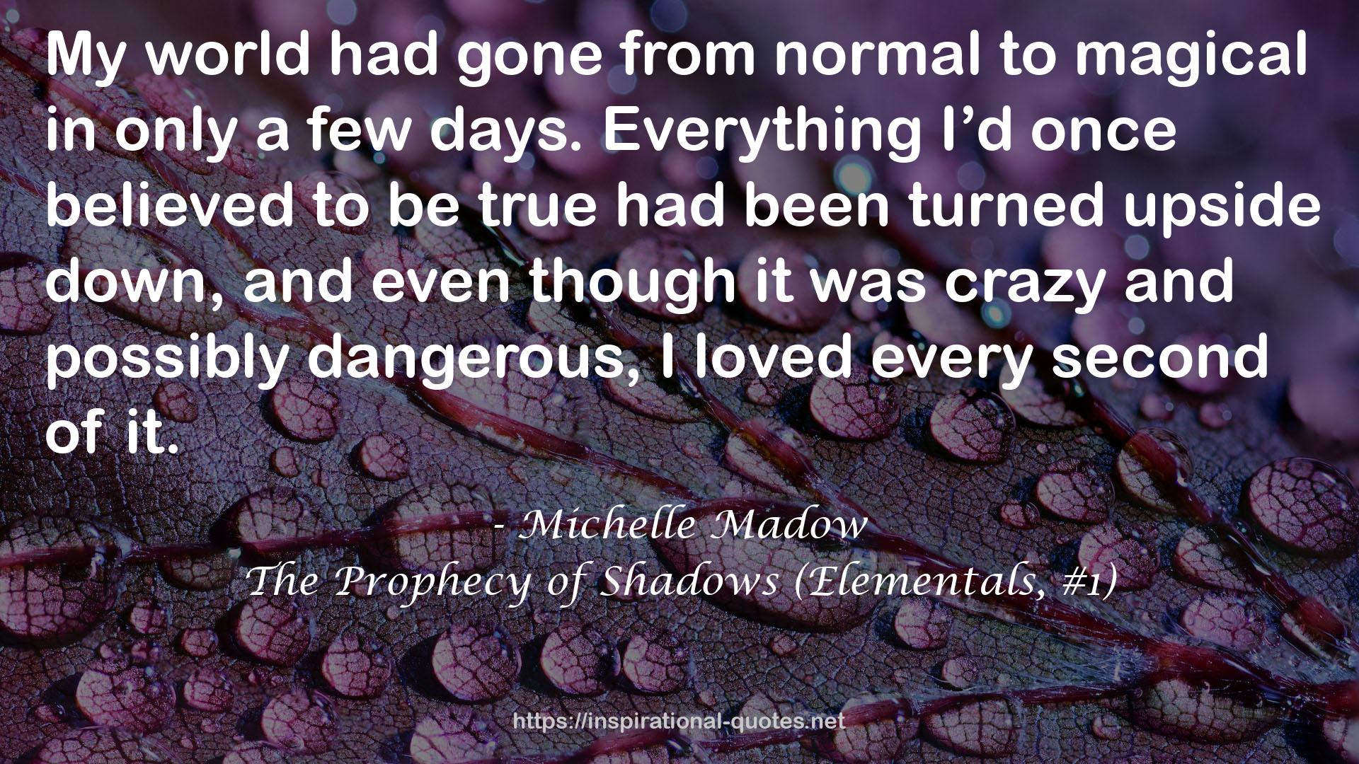 The Prophecy of Shadows (Elementals, #1) QUOTES