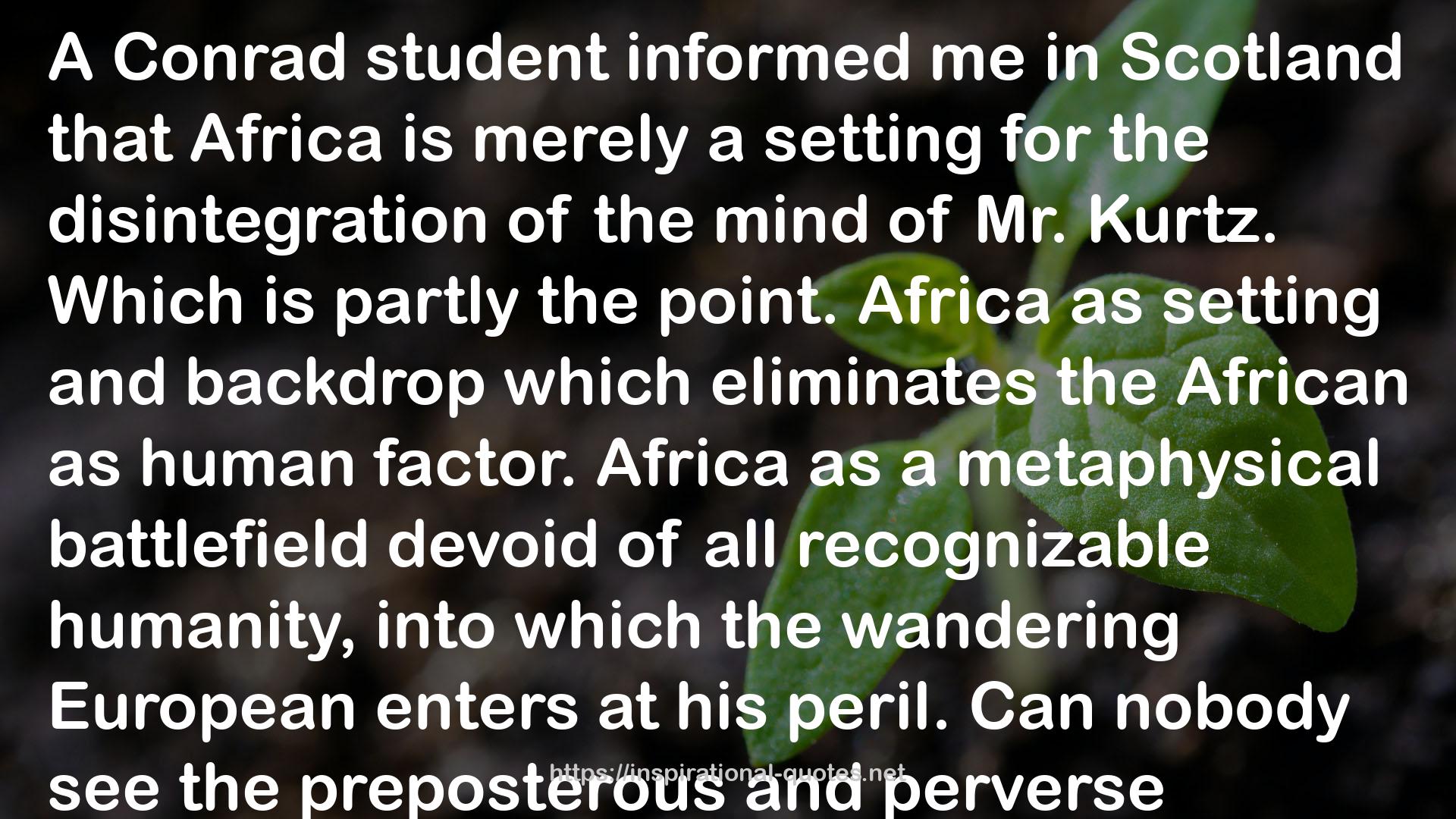 An Image of Africa QUOTES