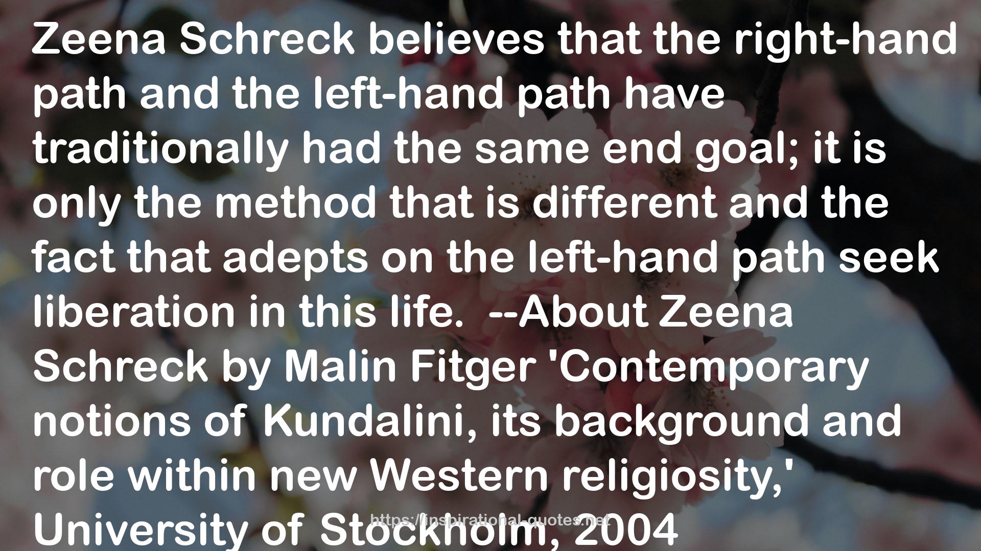 the left-hand path  QUOTES