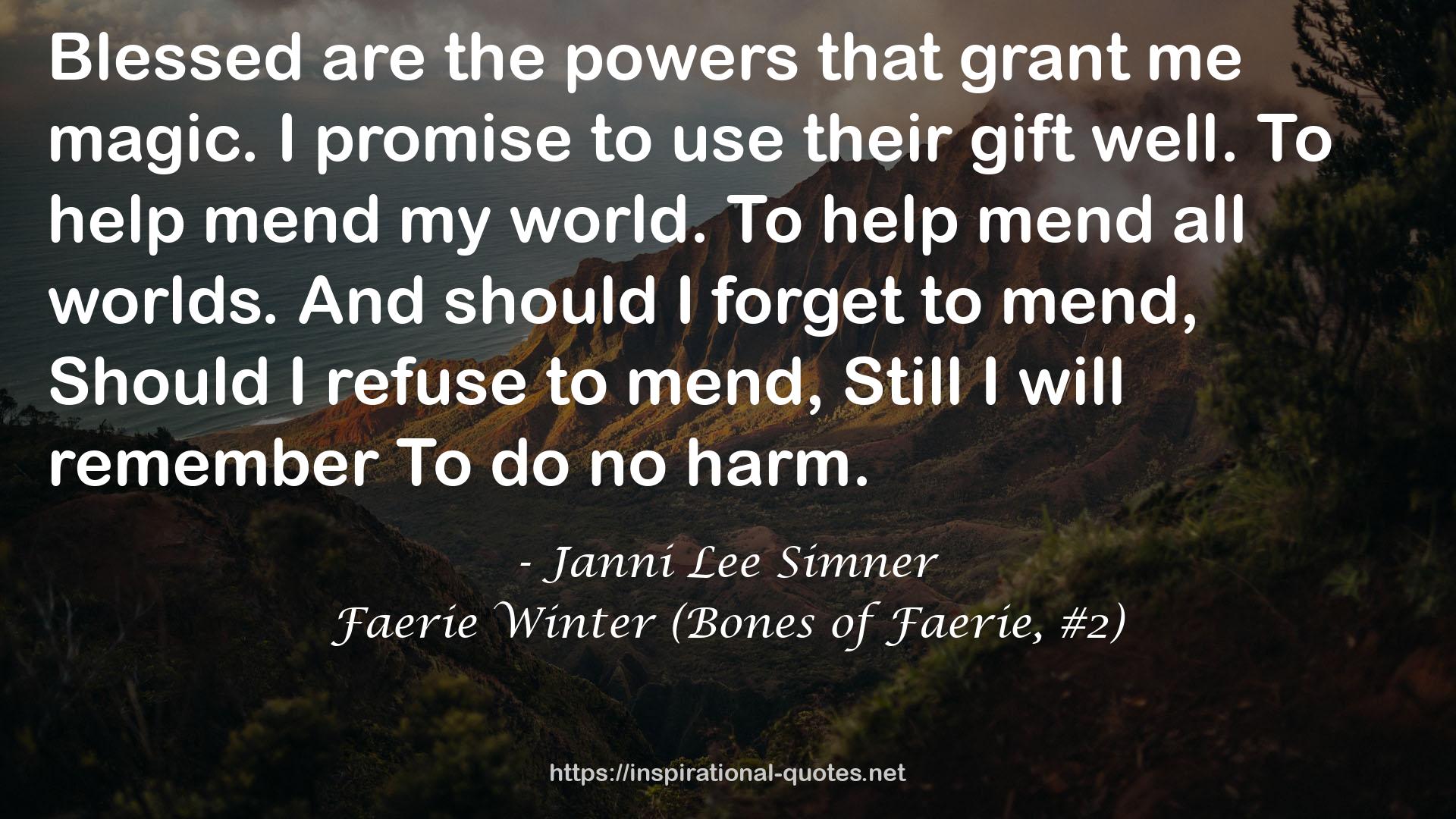 Faerie Winter (Bones of Faerie, #2) QUOTES