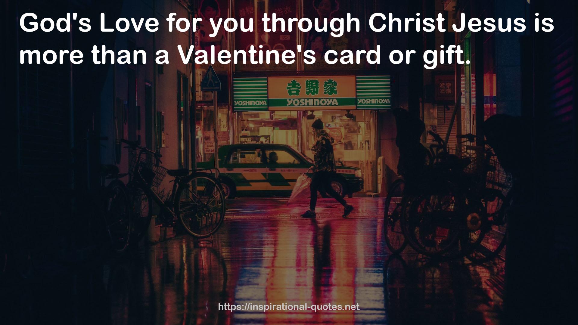 a Valentine's card  QUOTES