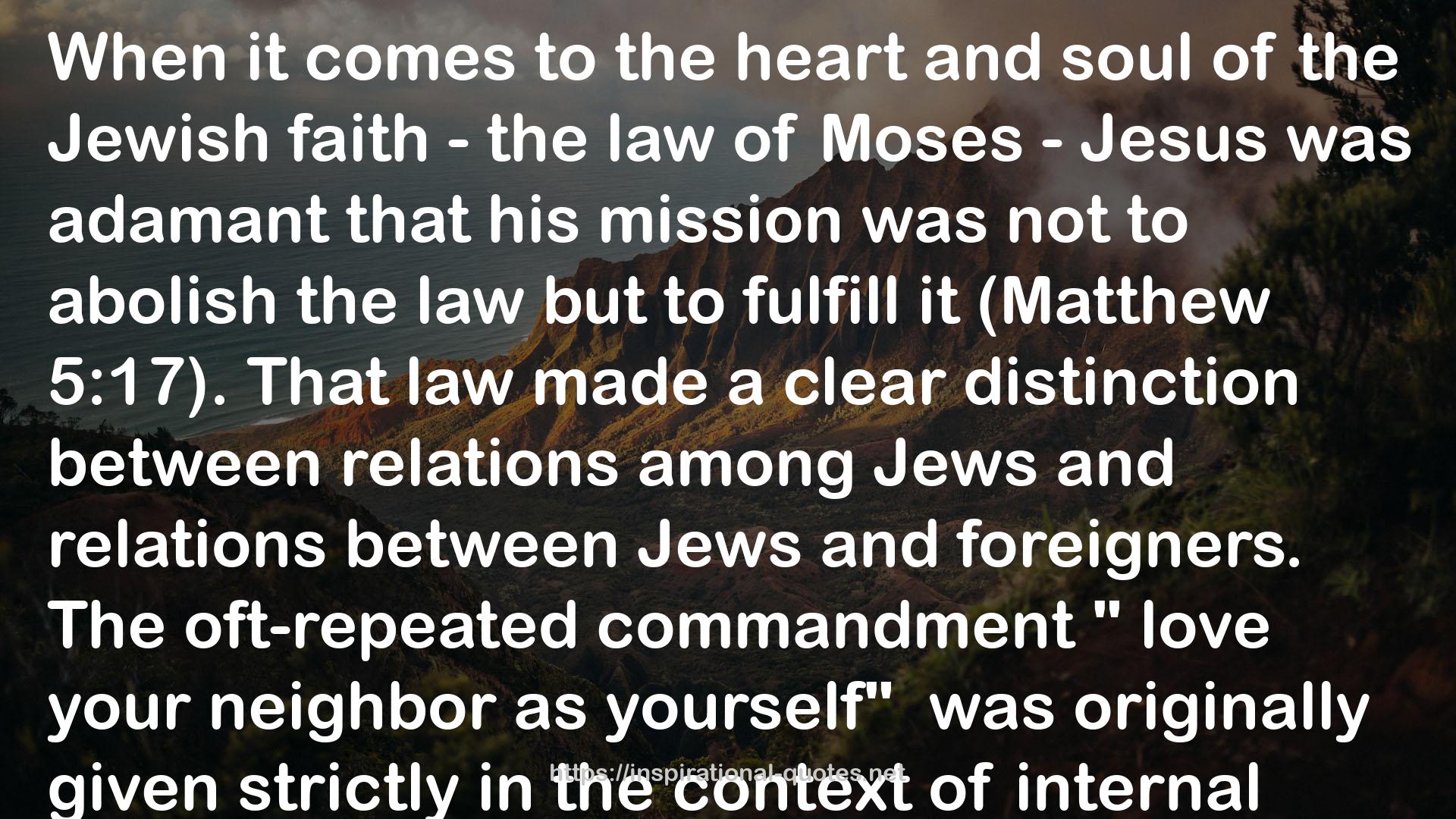 the Jewish faith  QUOTES