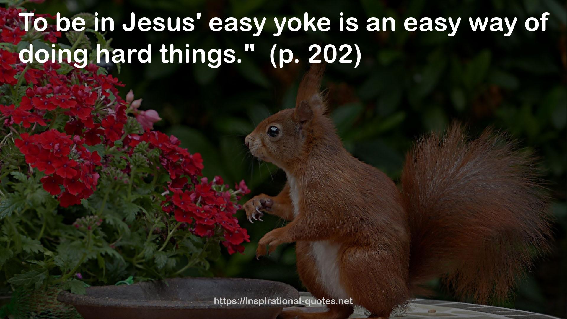 Jesus' easy yoke  QUOTES