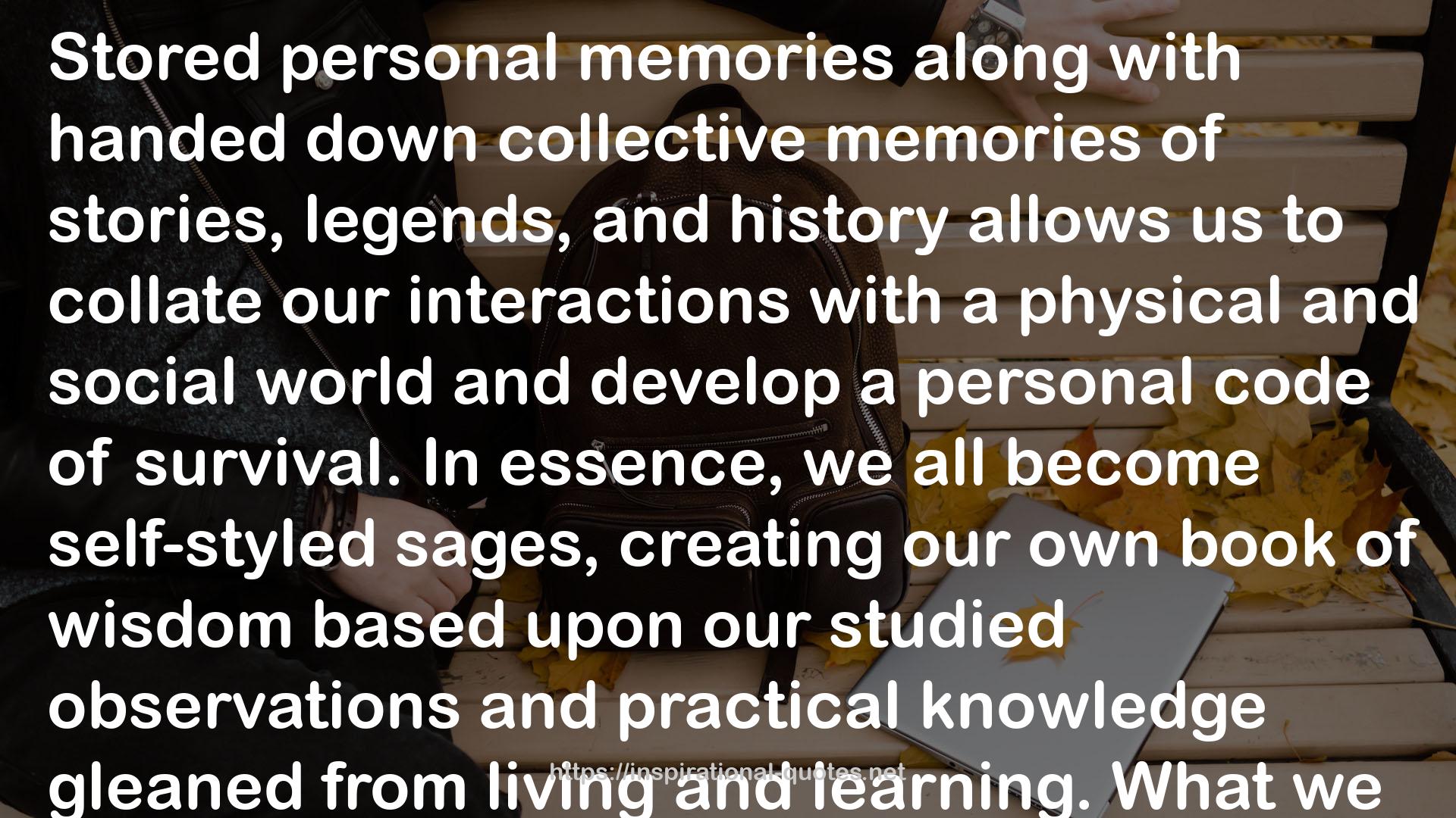 personal memories  QUOTES