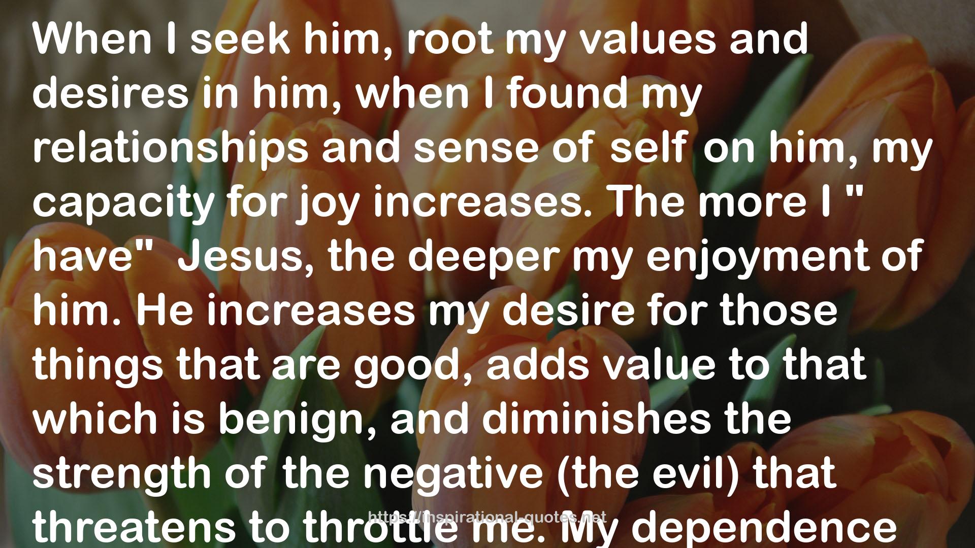 the deeper my enjoyment  QUOTES