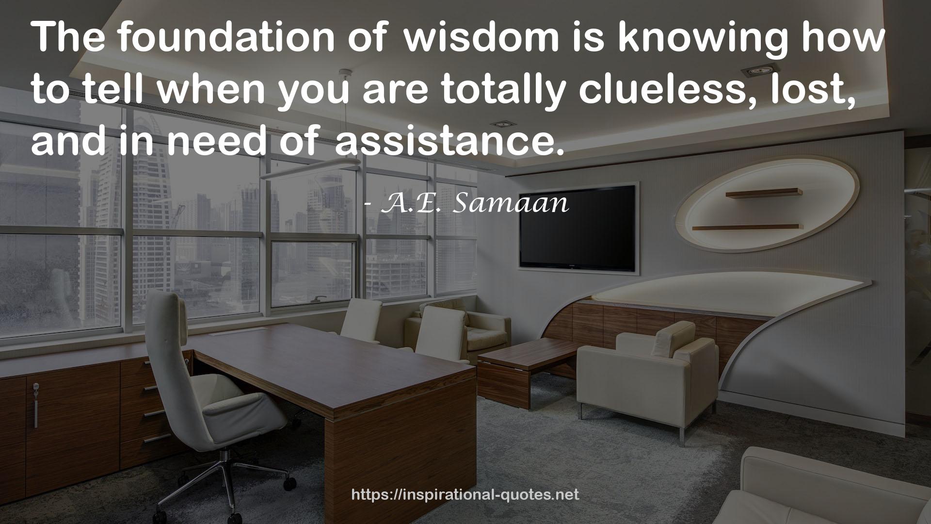 A.E. Samaan QUOTES