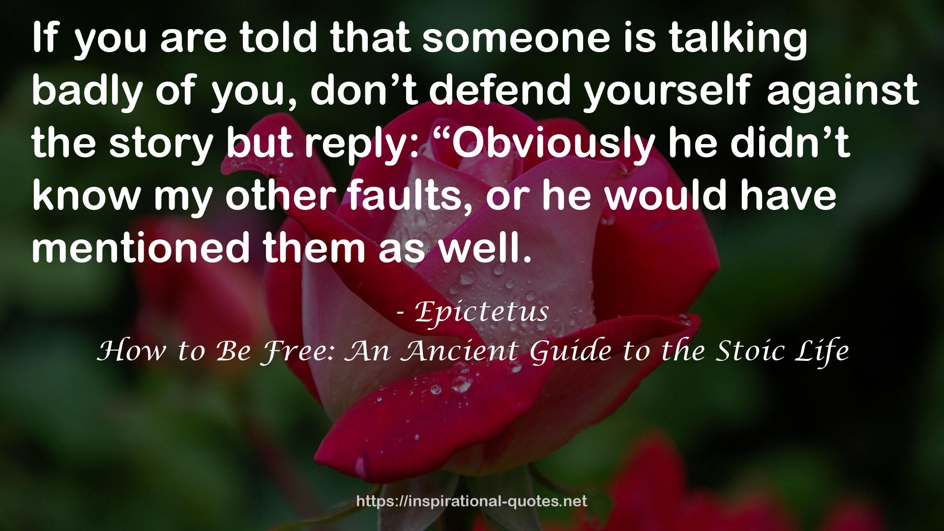 How to Be Free: An Ancient Guide to the Stoic Life QUOTES