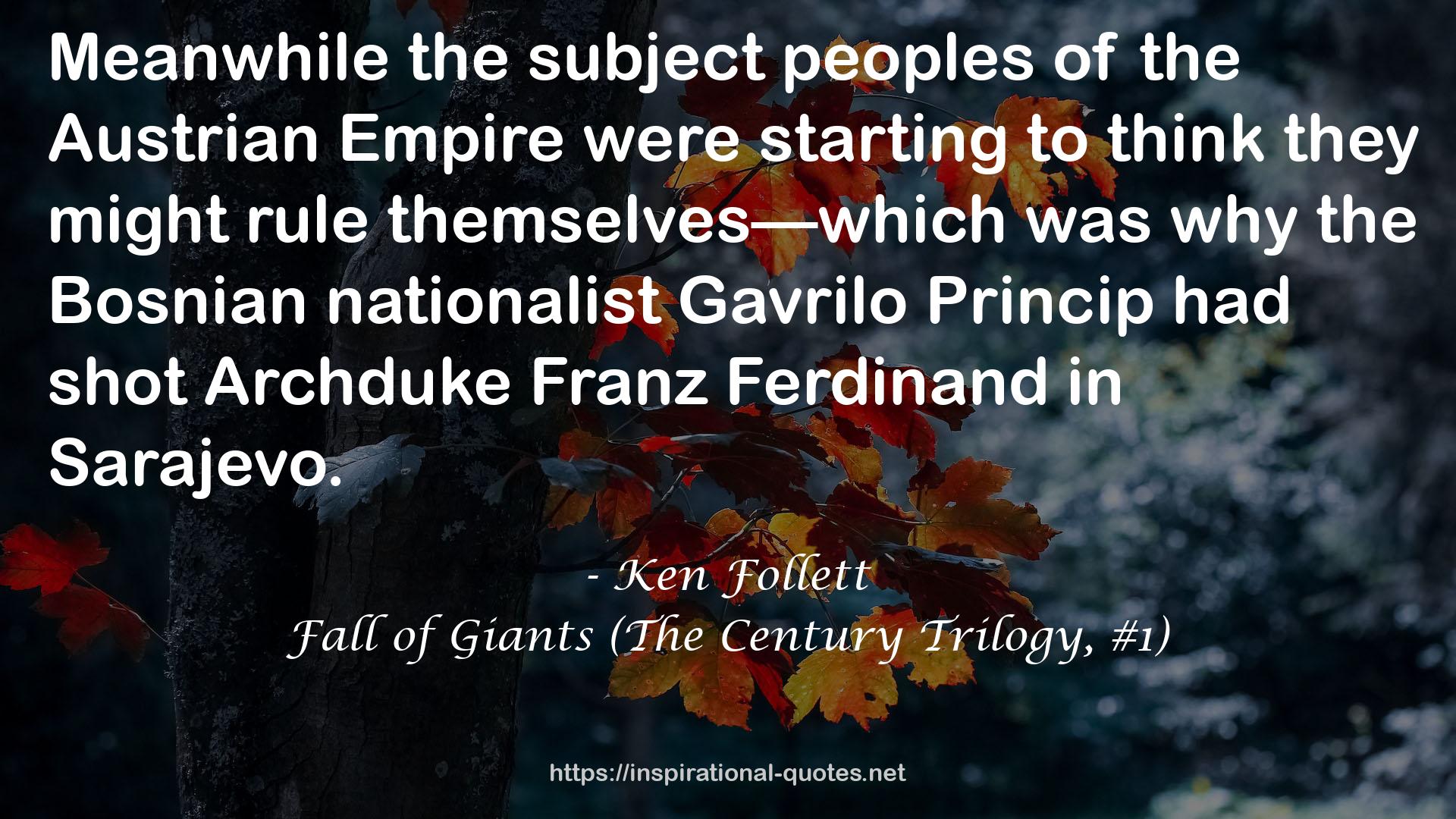 Fall of Giants (The Century Trilogy, #1) QUOTES