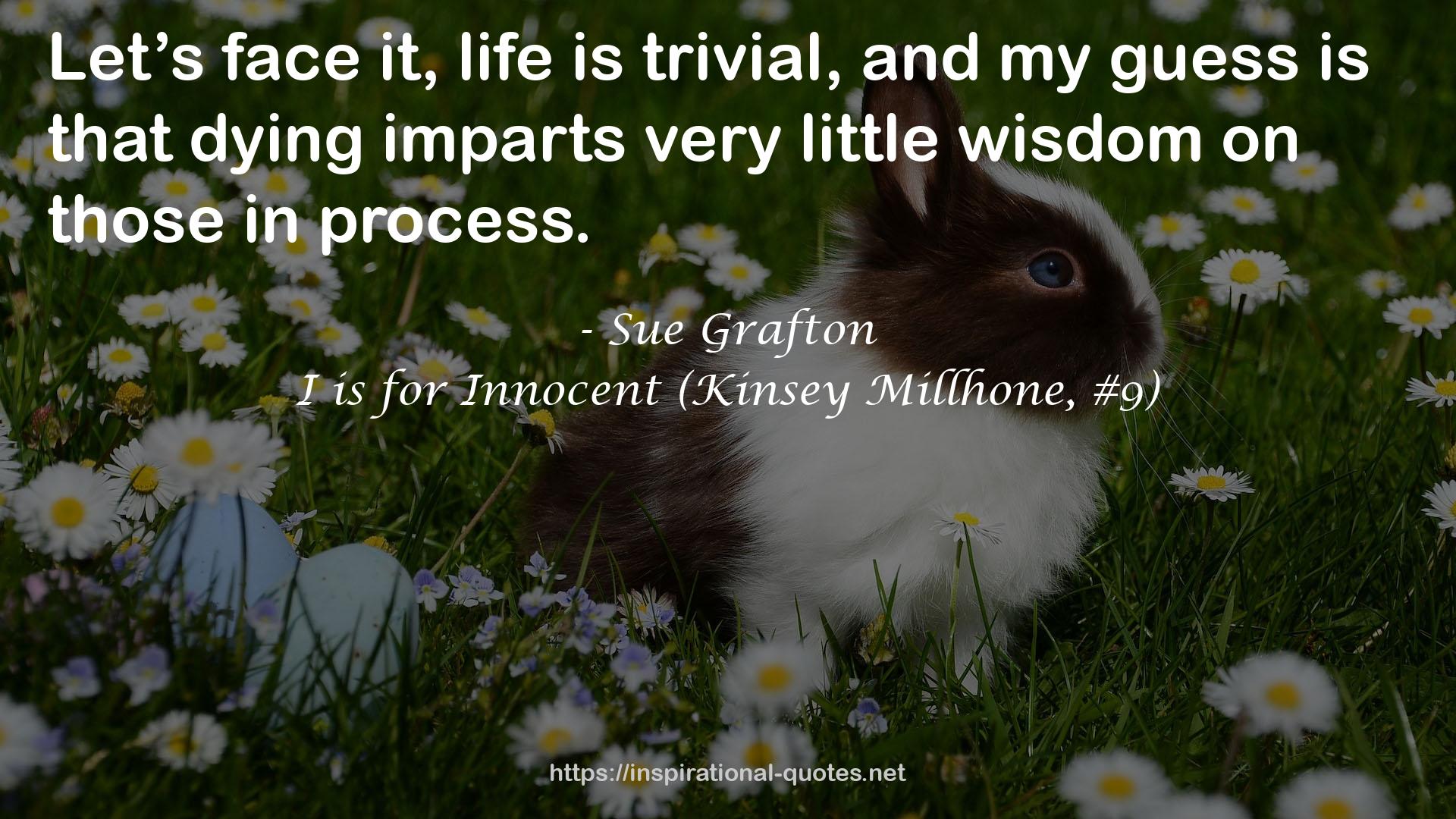 I is for Innocent (Kinsey Millhone, #9) QUOTES