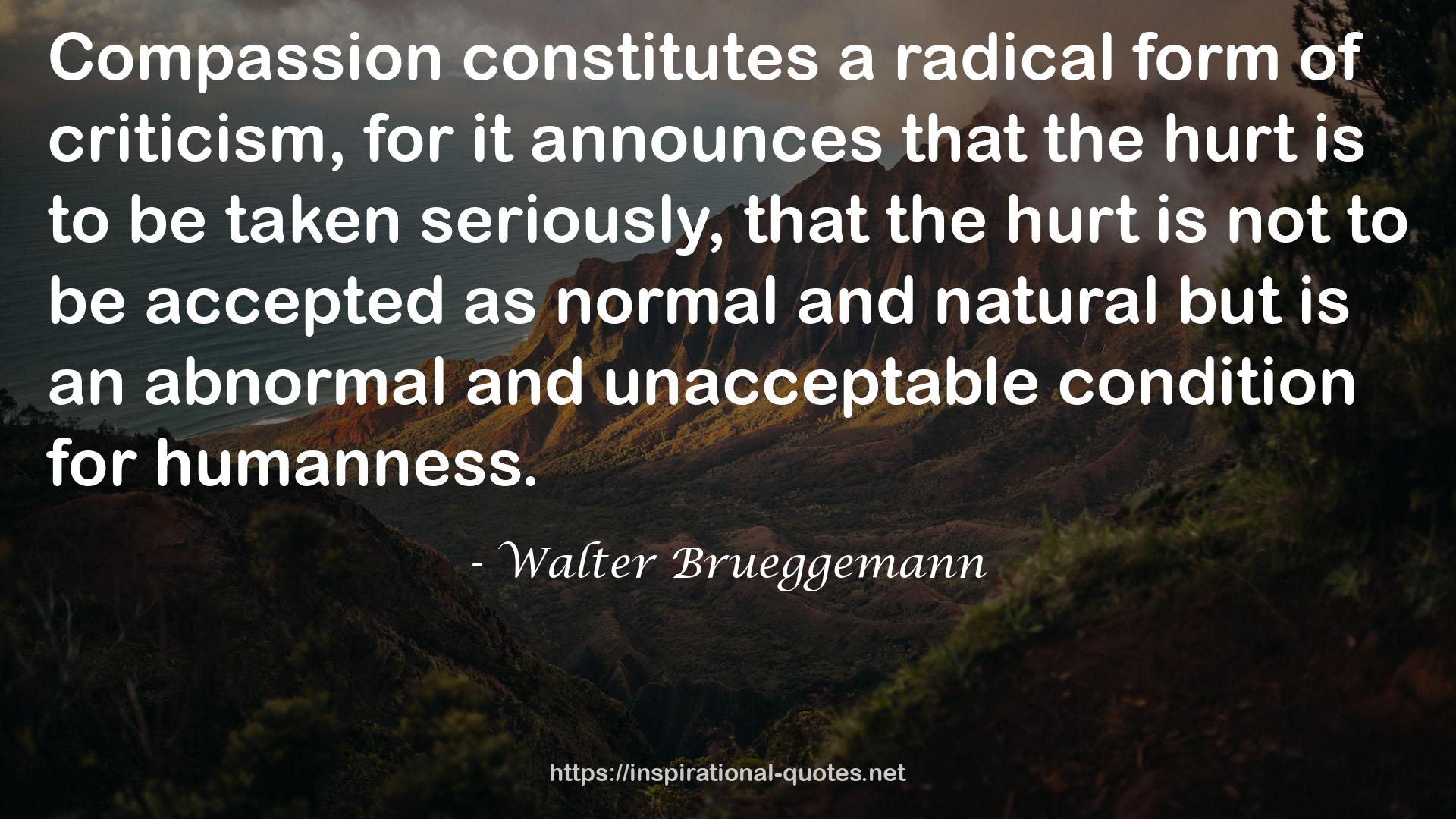 Walter Brueggemann QUOTES