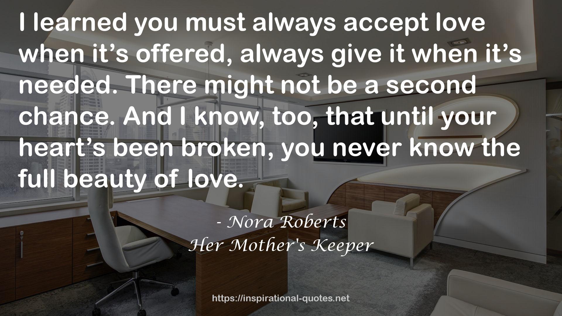 Her Mother's Keeper QUOTES