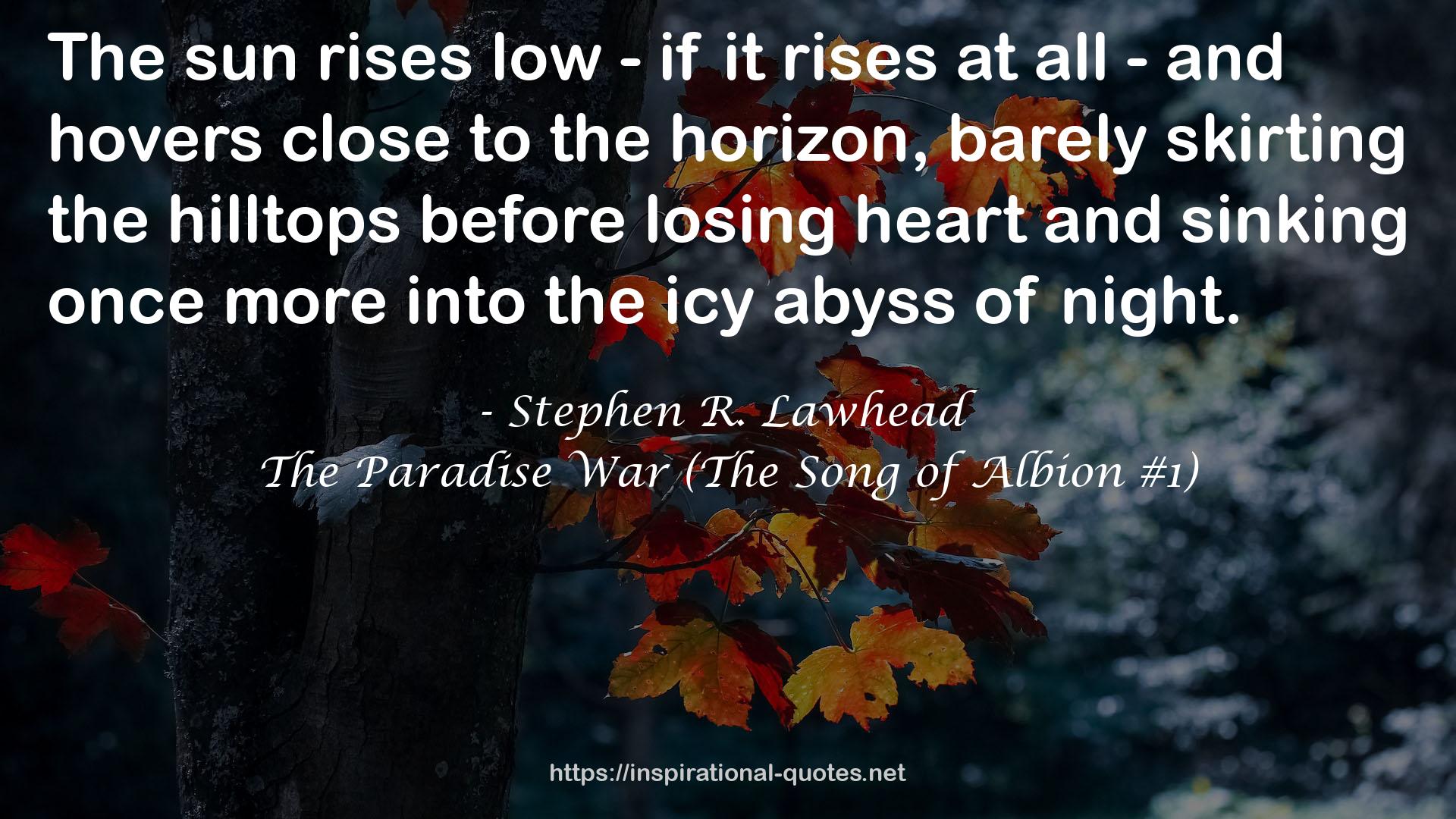 The Paradise War (The Song of Albion #1) QUOTES