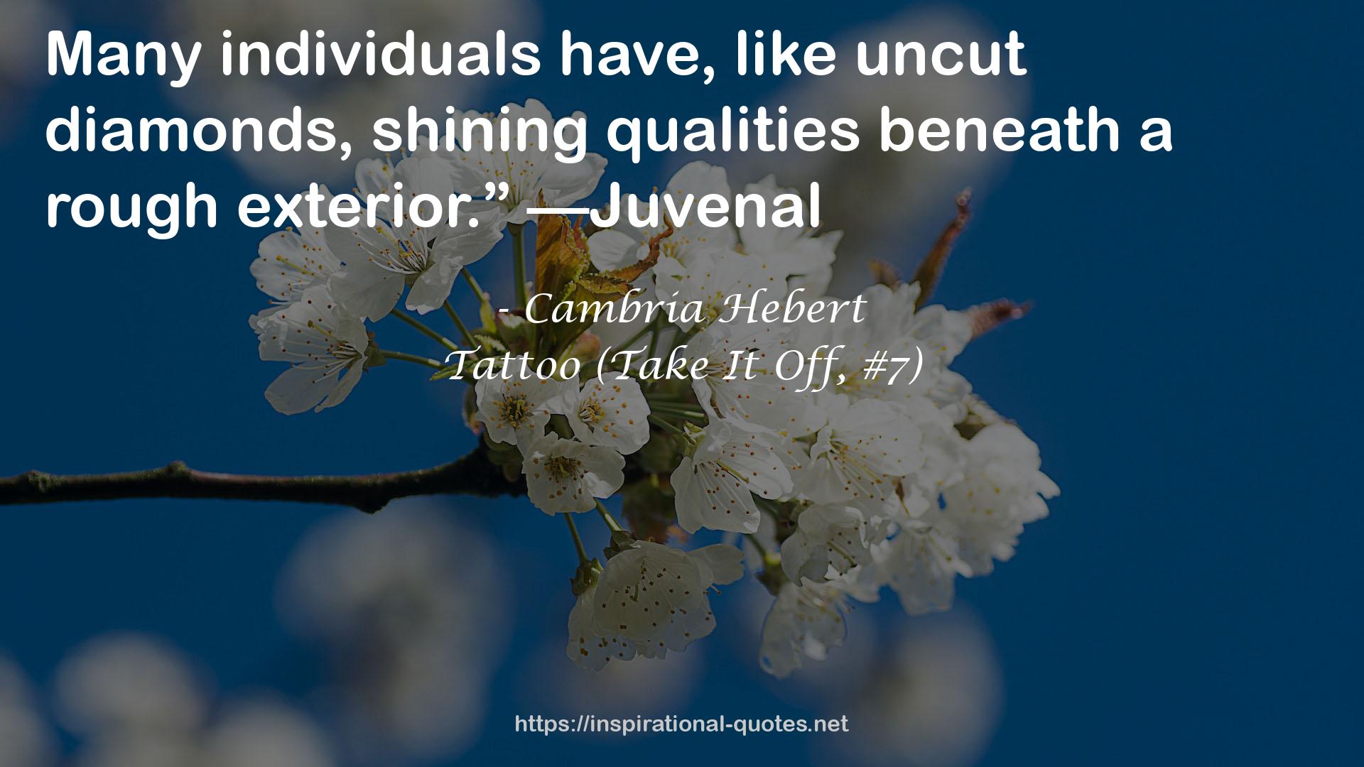 Tattoo (Take It Off, #7) QUOTES