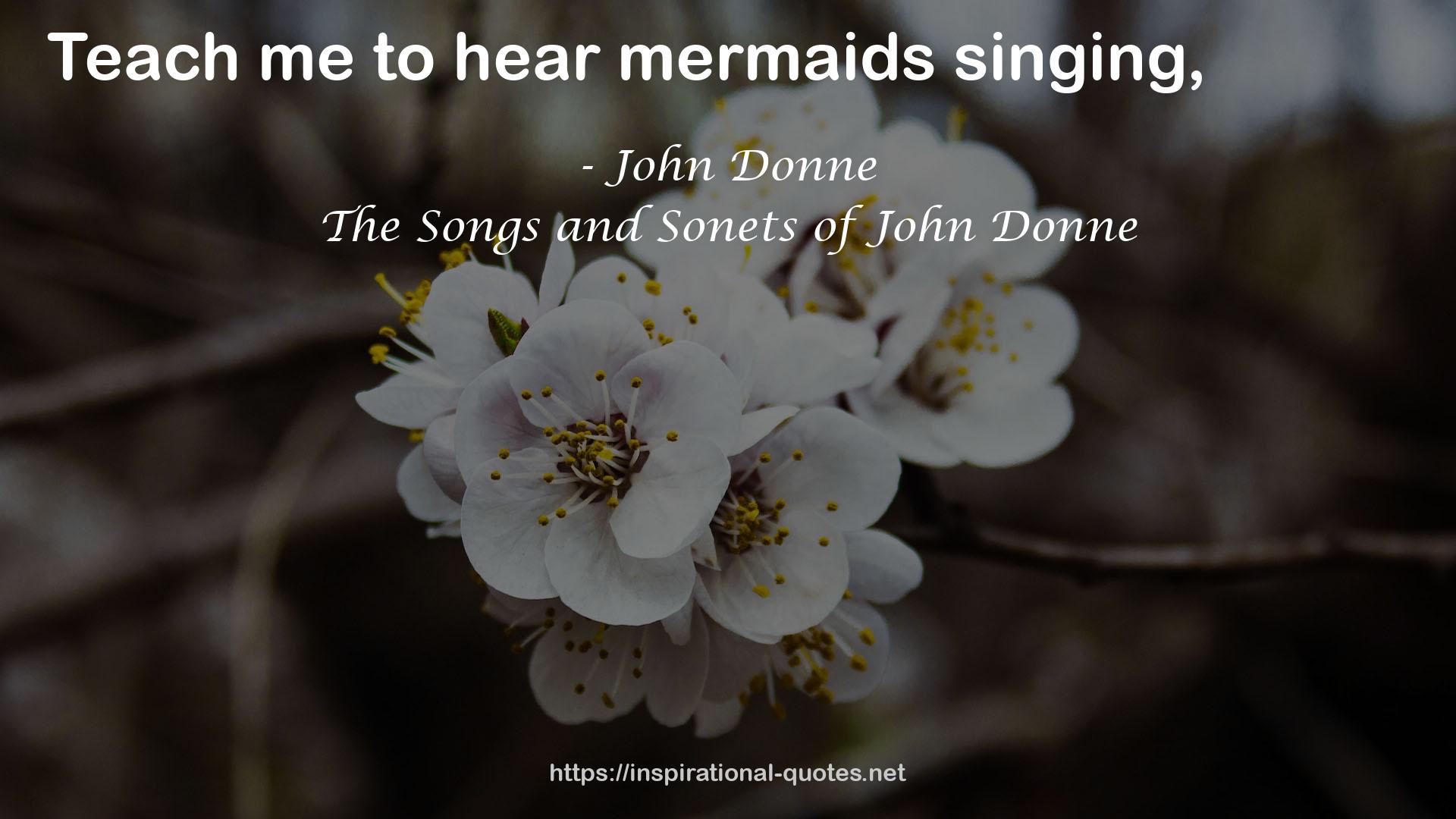 The Songs and Sonets of John Donne QUOTES