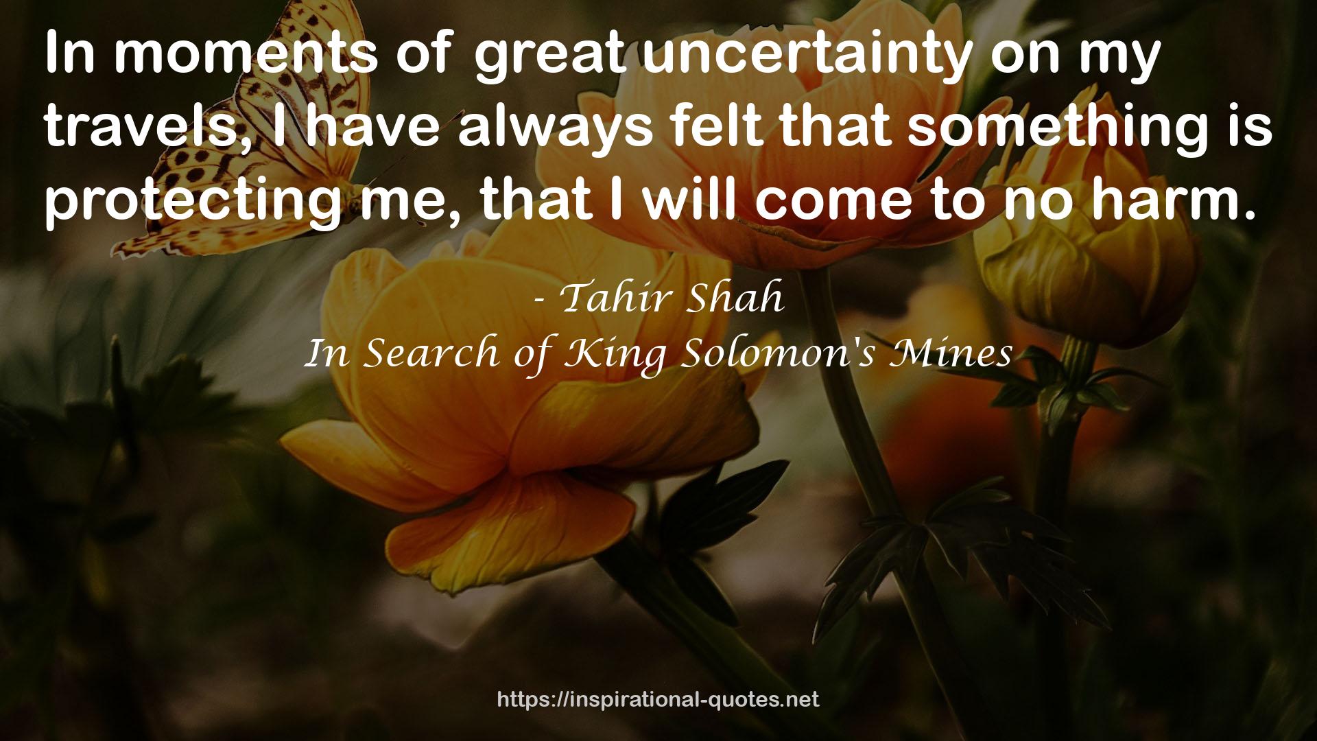 great uncertainty  QUOTES