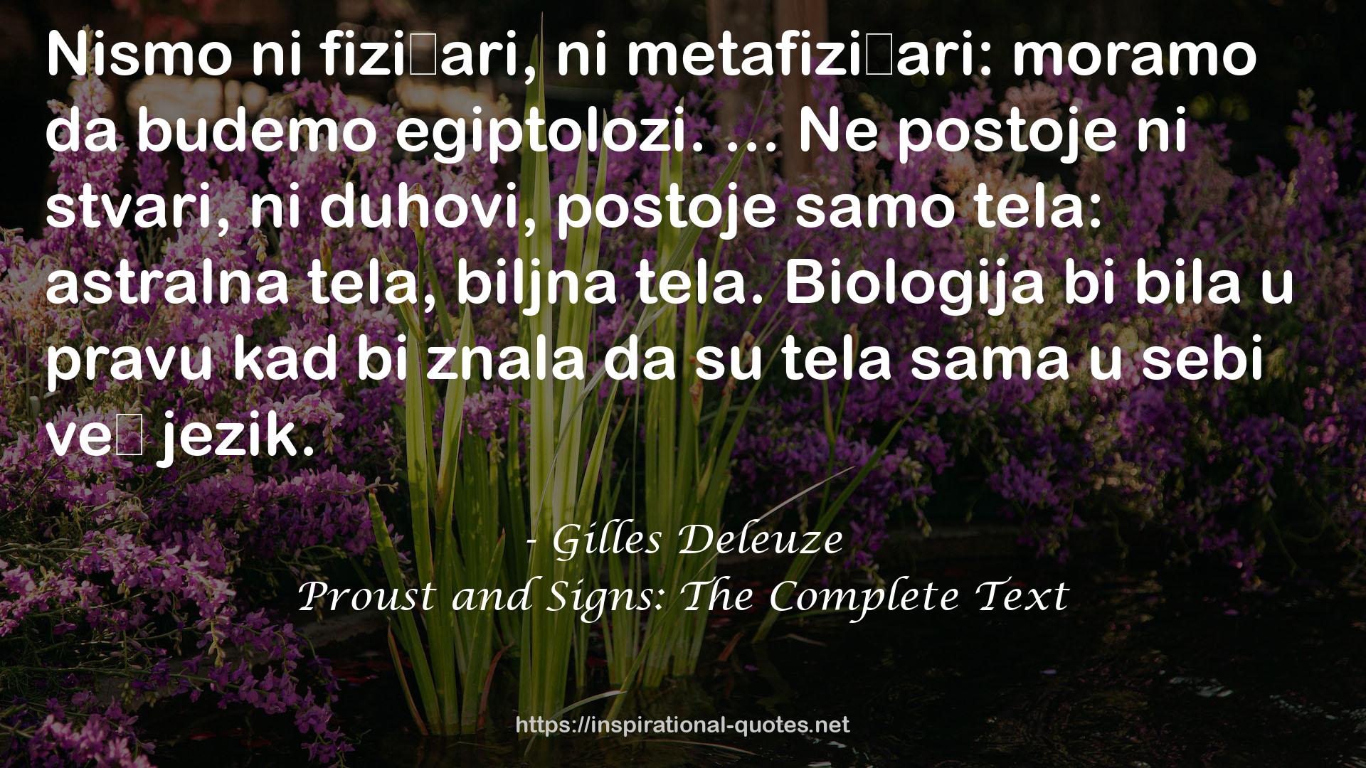 Proust and Signs: The Complete Text QUOTES