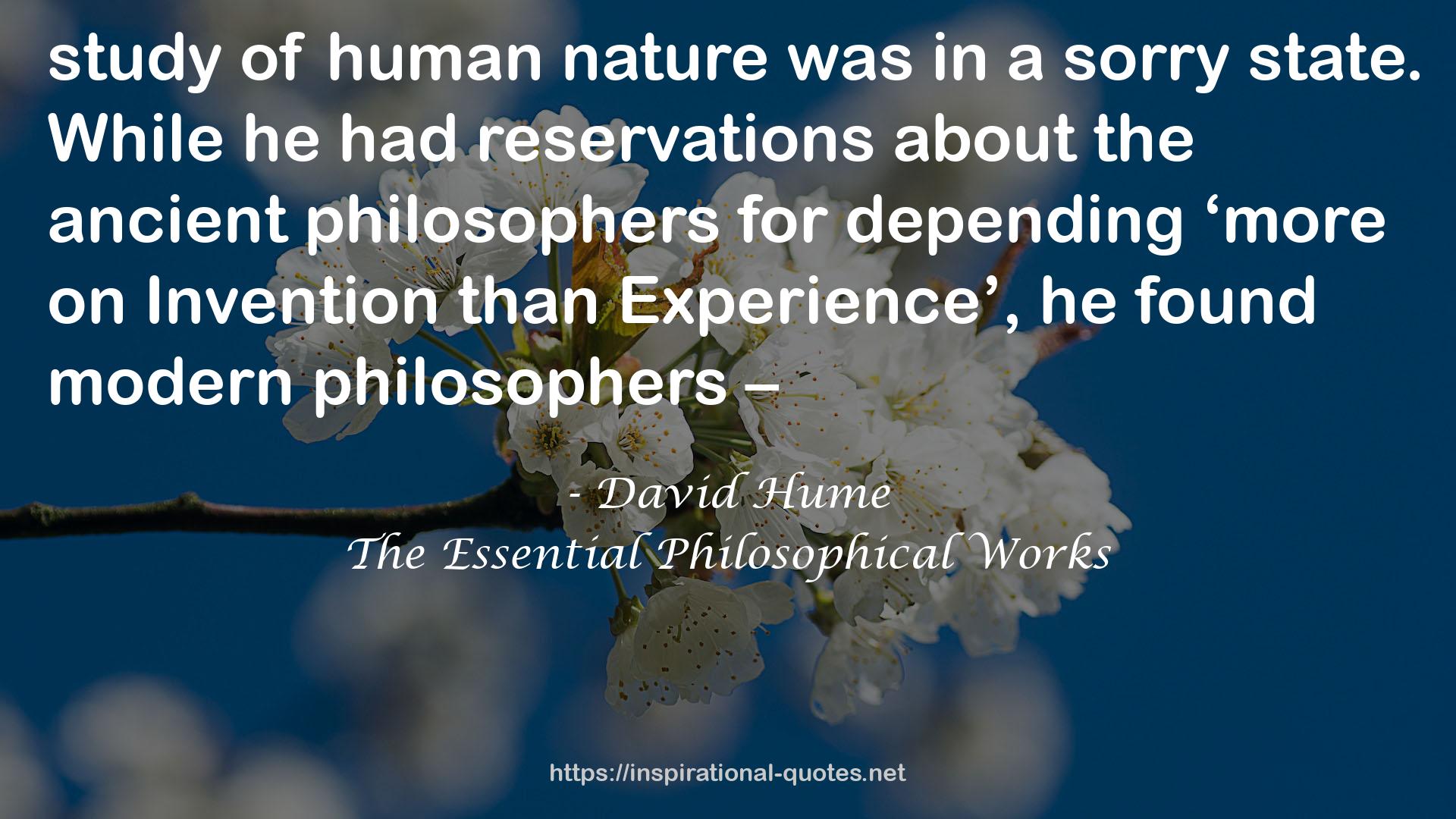 The Essential Philosophical Works QUOTES