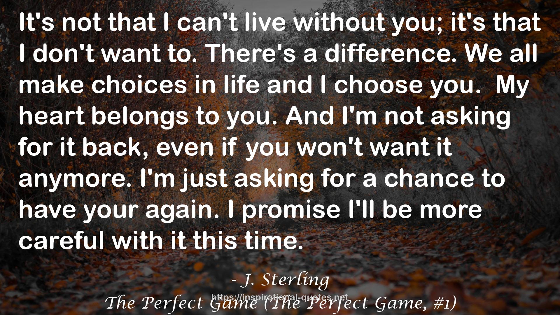 The Perfect Game (The Perfect Game, #1) QUOTES