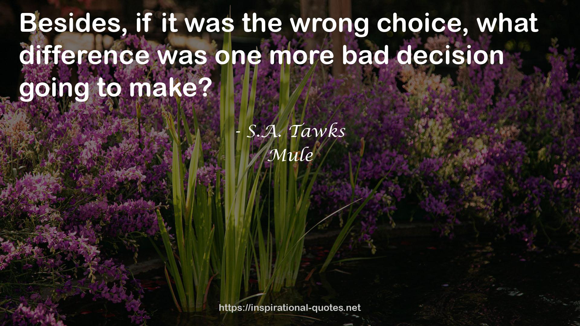 one more bad decision  QUOTES