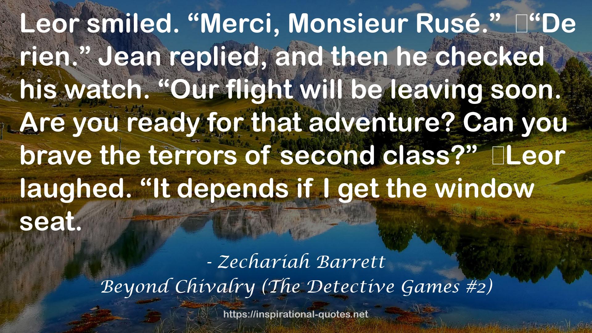 Beyond Chivalry (The Detective Games #2) QUOTES