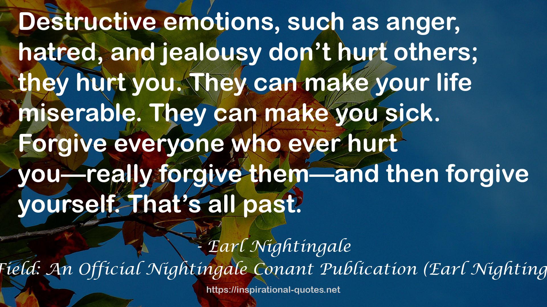 Lead the Field: An Official Nightingale Conant Publication (Earl Nightingale Series) QUOTES