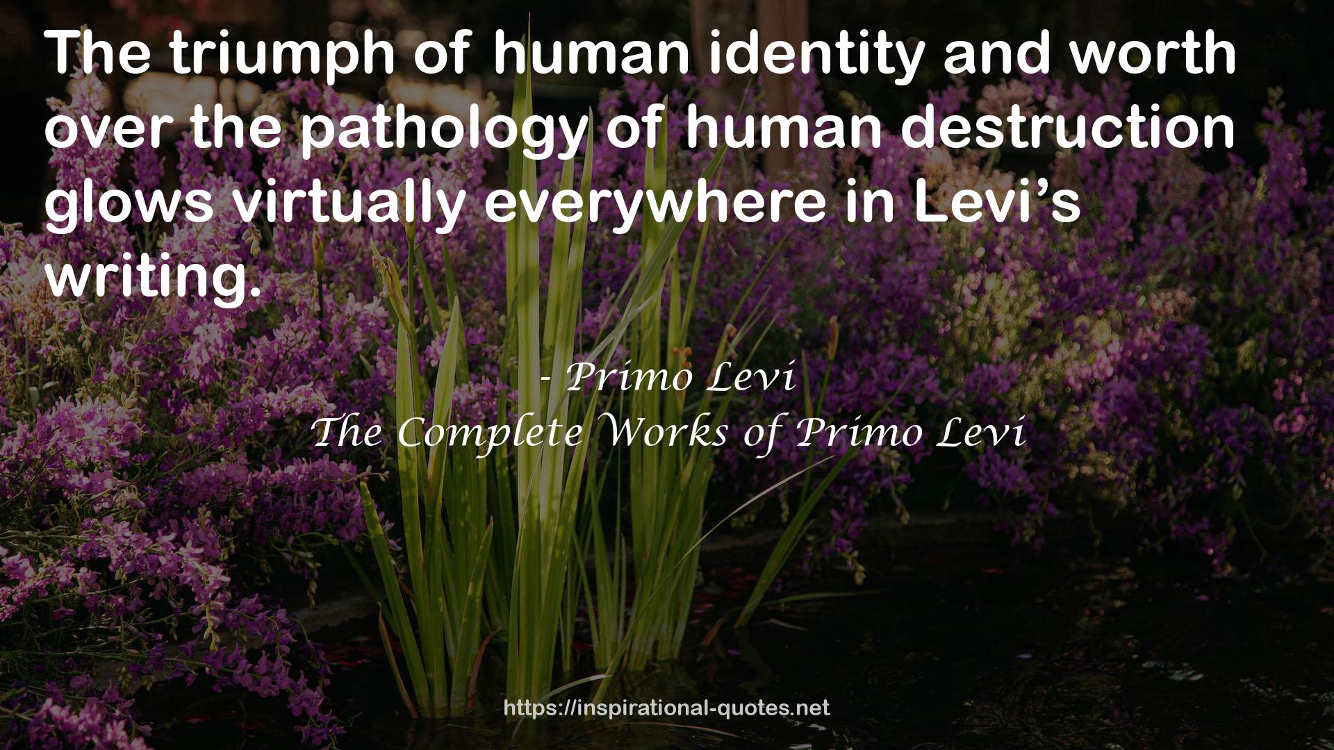 The Complete Works of Primo Levi QUOTES
