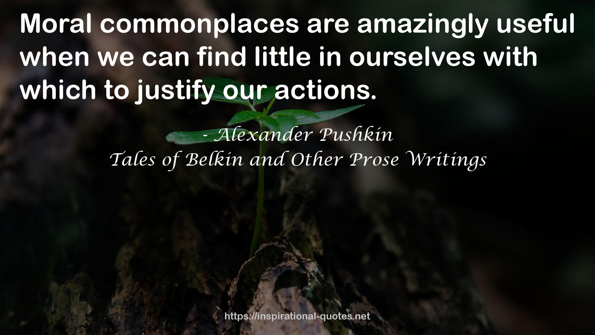 Tales of Belkin and Other Prose Writings QUOTES