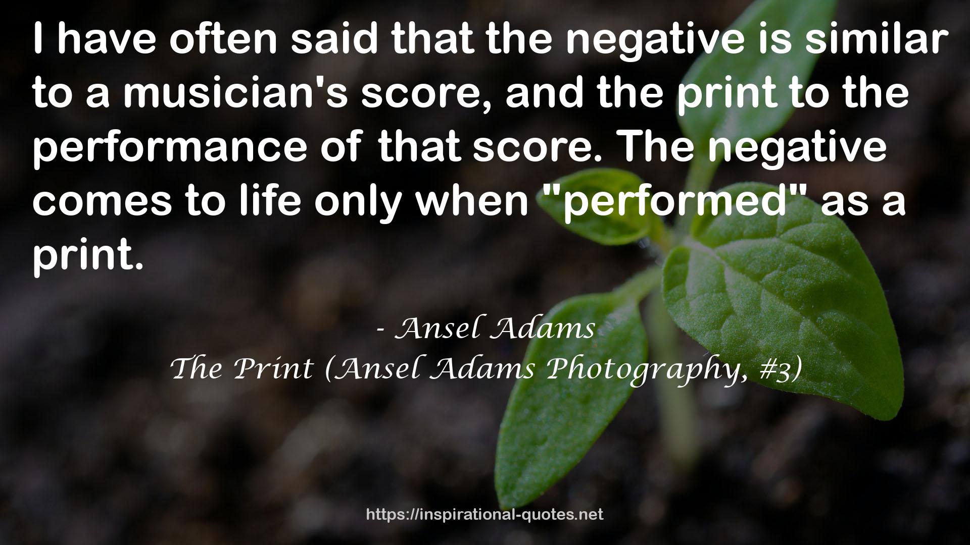 The Print (Ansel Adams Photography, #3) QUOTES