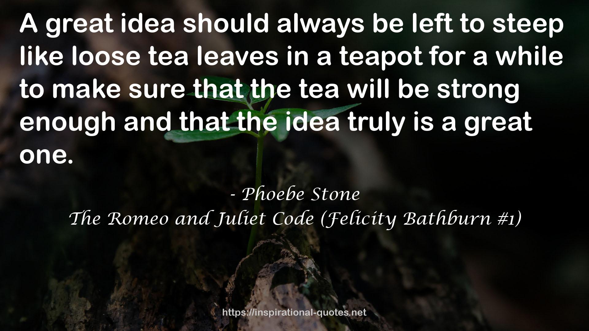 The Romeo and Juliet Code (Felicity Bathburn #1) QUOTES