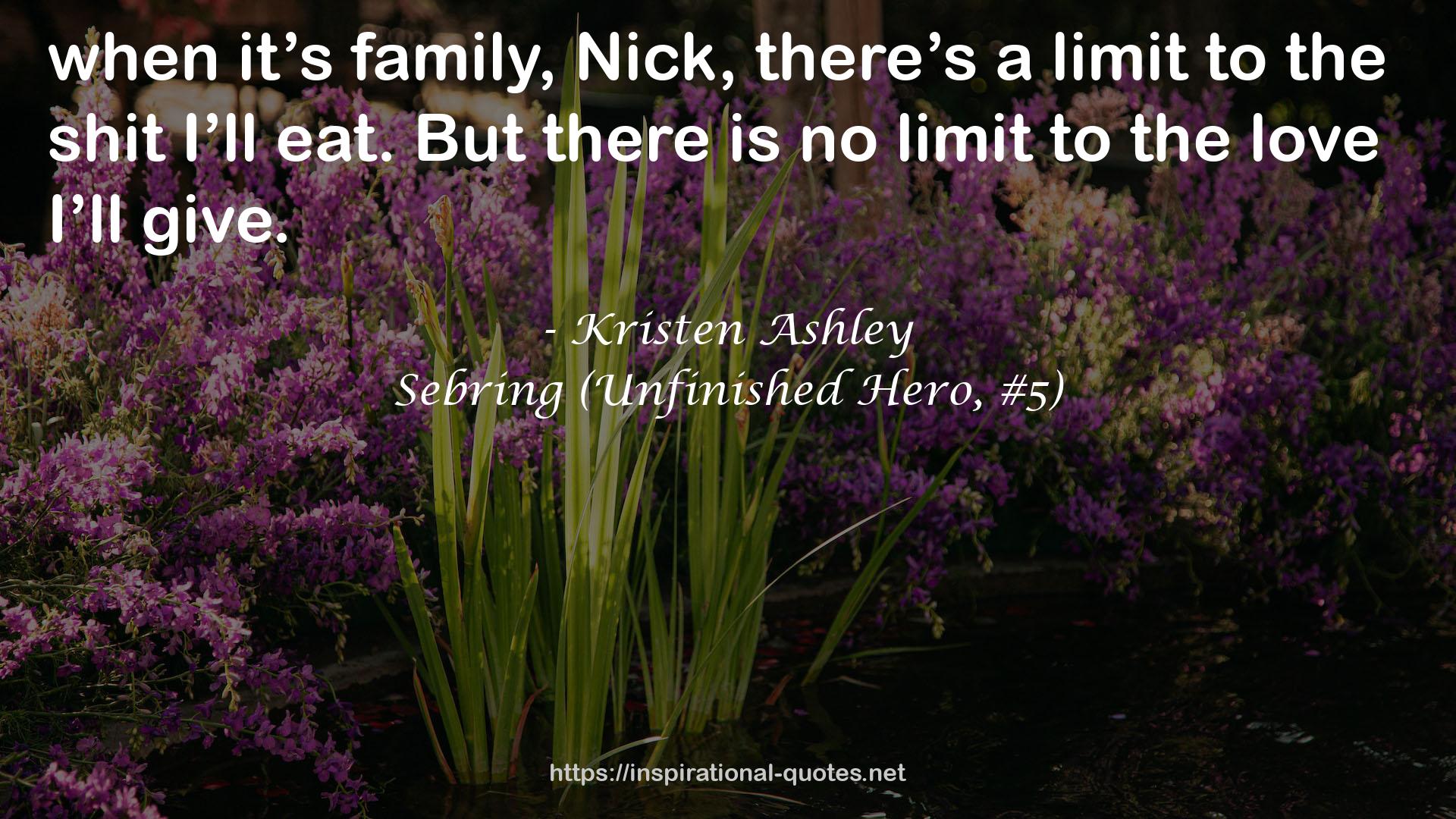 Sebring (Unfinished Hero, #5) QUOTES