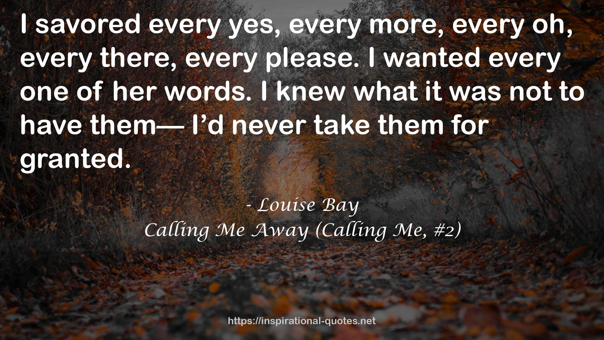 Calling Me Away (Calling Me, #2) QUOTES
