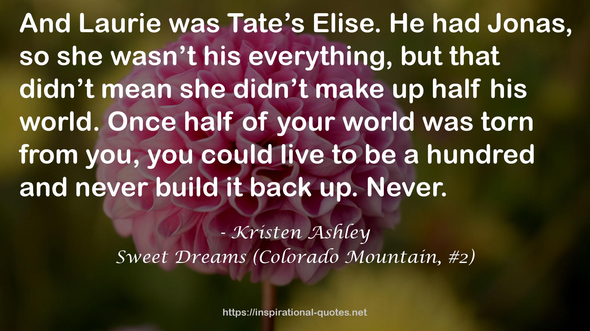 Sweet Dreams (Colorado Mountain, #2) QUOTES