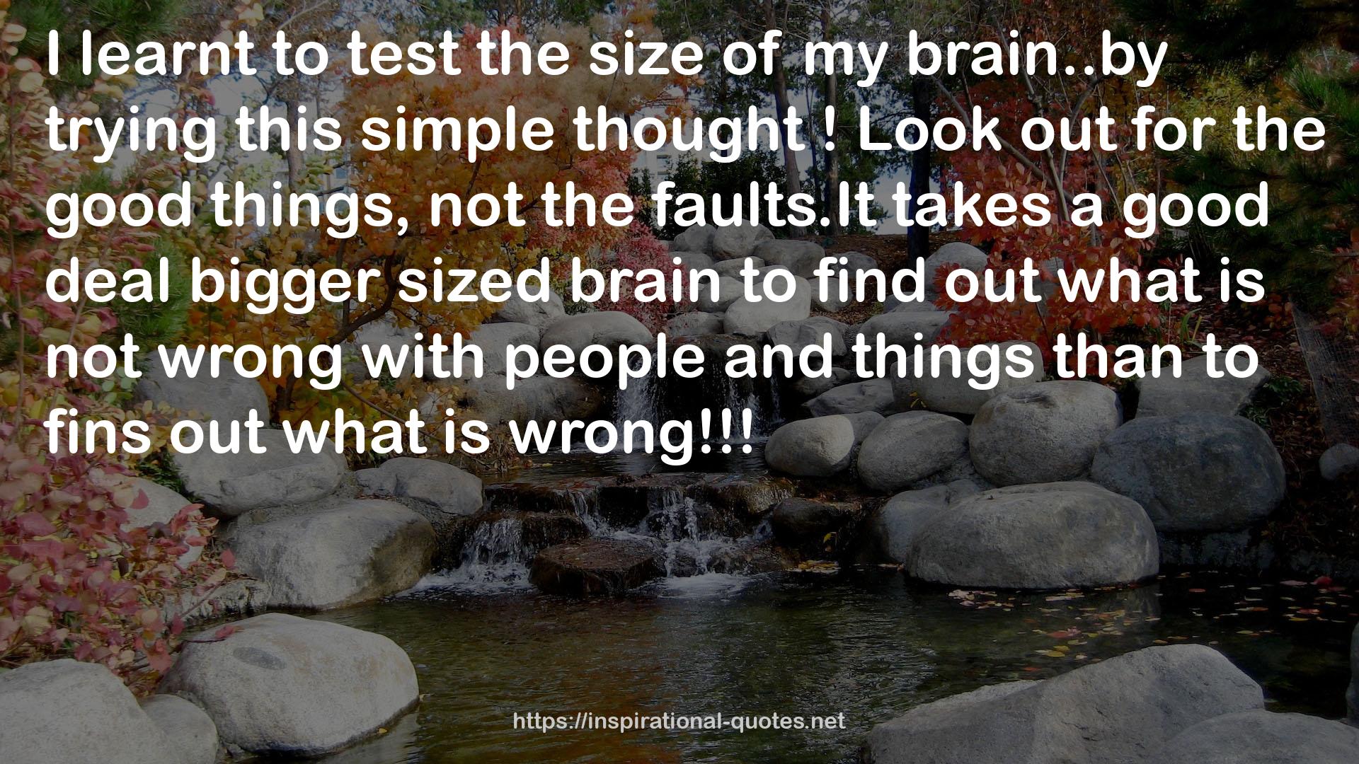 a good deal bigger sized brain  QUOTES