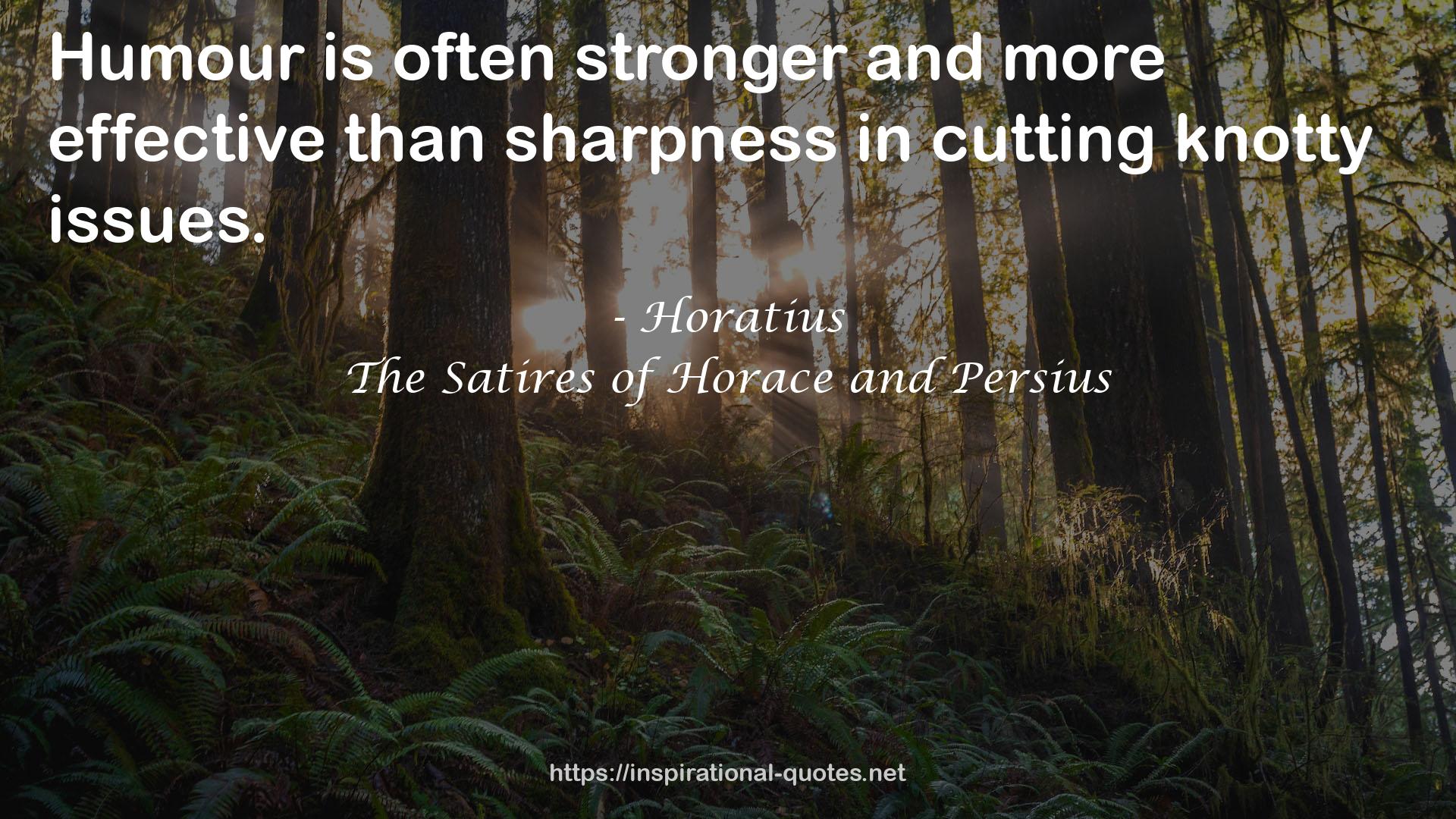The Satires of Horace and Persius QUOTES