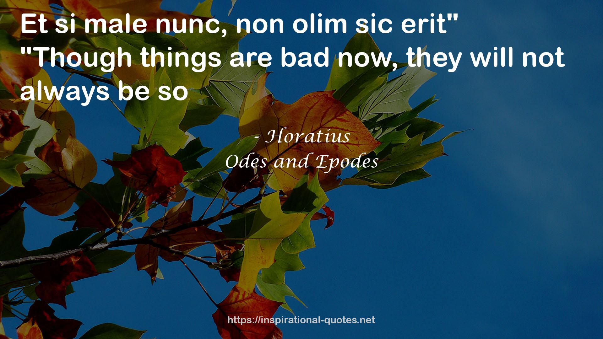 Odes and Epodes QUOTES