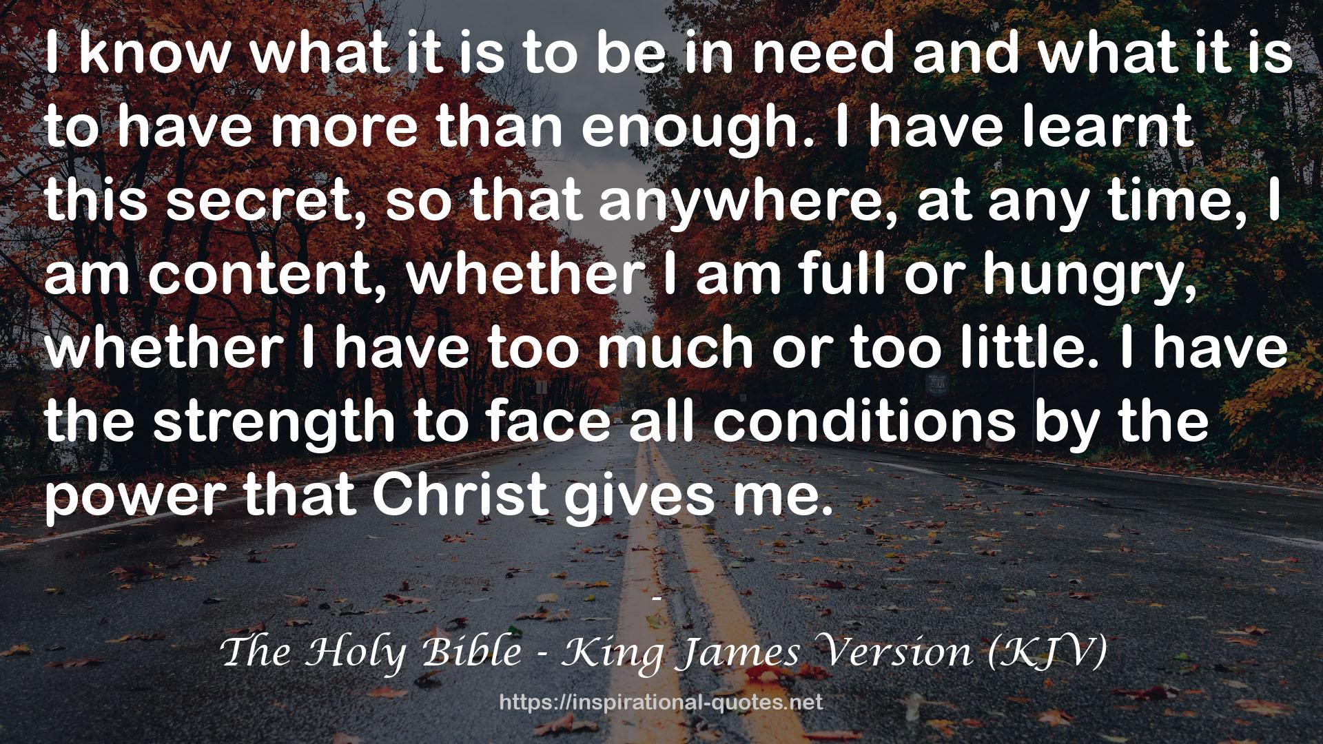 The Holy Bible - King James Version (KJV) QUOTES