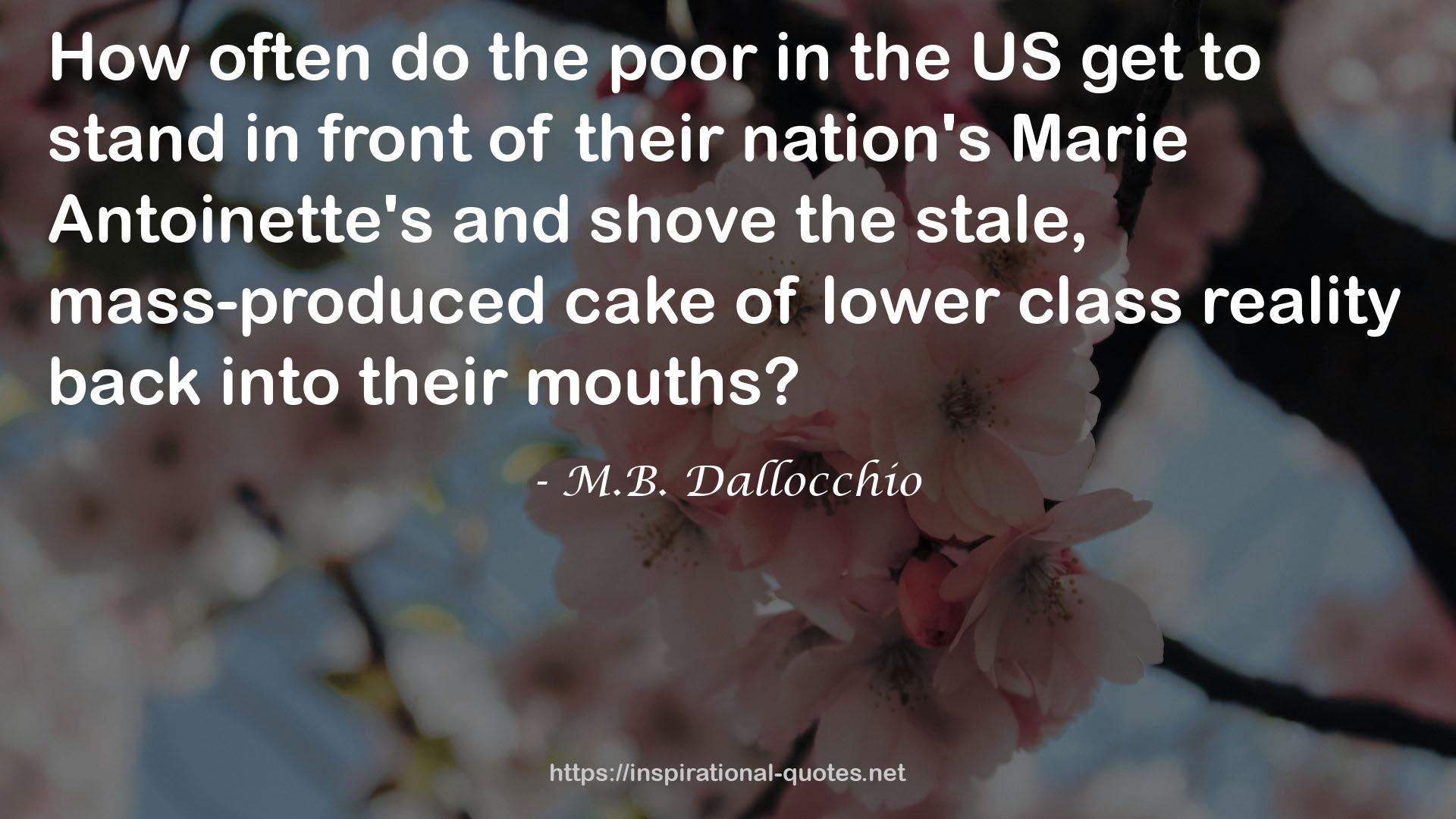 the stale, mass-produced cake  QUOTES