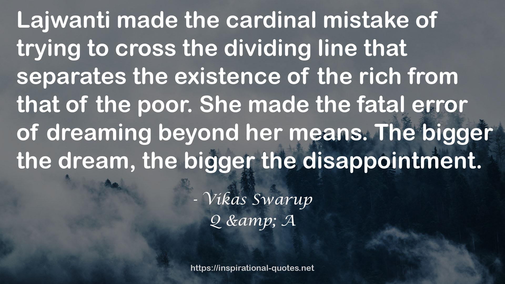 the cardinal mistake  QUOTES