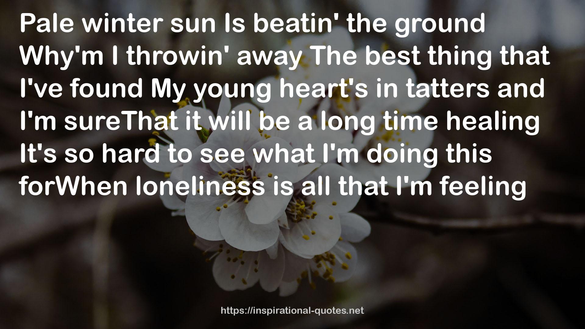 this forWhen loneliness  QUOTES